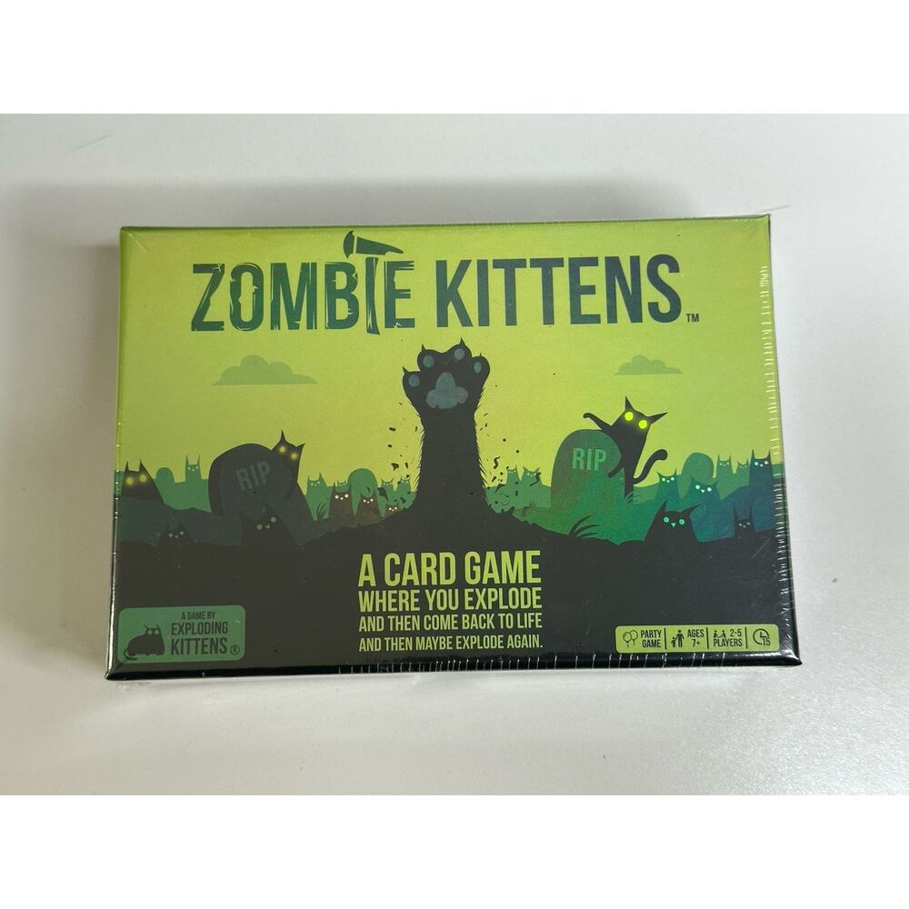 ZOMBIE KITTENS Cat Card Game - A Game by Exploding Kittens Family Game Night NEW